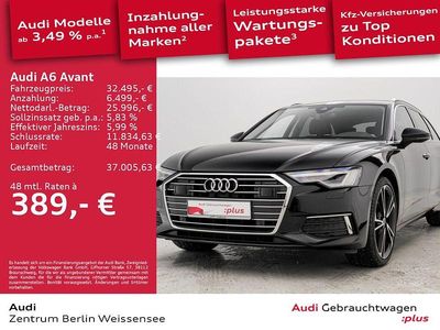 Mythosschwarz metallic Gebraucht 2021 Audi A6 Sport Kombi | 32.495 € (Fairer Preis)