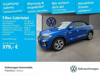 Gebraucht VW T-Roc Cabriolet R-line 150 PS (110 kW) 2023 Blau Cabrio