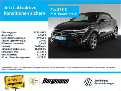Gebraucht VW T-Roc Cabriolet R-line 150 PS (110 kW) 2025 Schwarz Cabrio