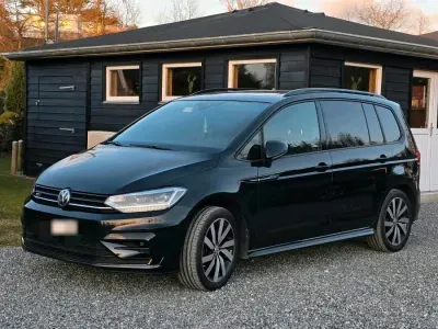 Brugt VW Touran R-line 150 HK (110 kW) 2017 Sort MPV