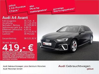 Mythosschwarz metallic Gebraucht 2024 Audi A4 S-Line Kombi | 35.714 € (Guter Preis)