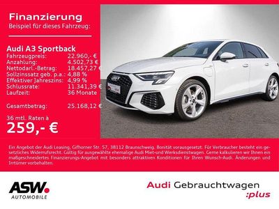 Gebraucht Audi A3 S-Line 204 PS (150 kW) 2022 Gletscherweiß metallic Limousine