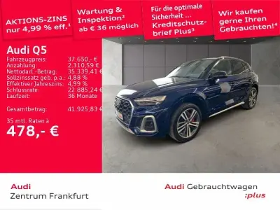 Gebraucht Audi Q5 S-Line 367 PS (269 kW) 2022 Navarrablau metallic SUV
