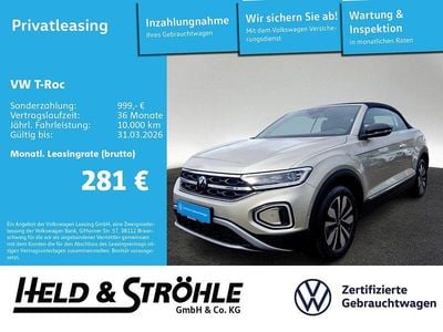 Gebraucht VW T-Roc Cabriolet Goal 150 PS (110 kW) 2025 Ivory silver metallic (metallic) Cabrio