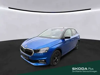 Gebraucht Skoda Fabia Style 110 PS (80 kW) 2021 Raceblau metallic/blackmagic Kleinwagen