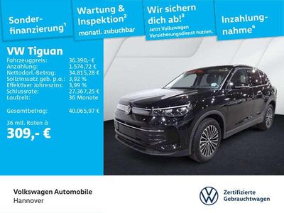 Gebraucht VW Tiguan Goal 150 PS (110 kW) 2025 Grenadillschwarz metallic SUV