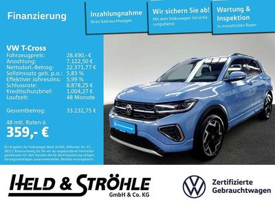 Gebraucht VW T-Cross R-line 150 PS (110 kW) 2025 Clear blue metallic SUV