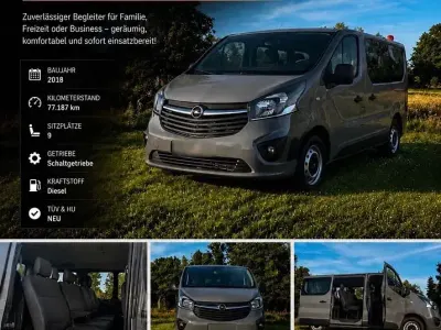 Gebraucht Opel Vivaro 95 PS (69 kW) 2018 Grau Van / Kleinbus
