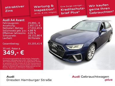 Navarrablau metallic Gebraucht 2023 Audi A4 S-Line Kombi | 29.890 € (Guter Preis)