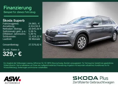 Gebraucht Skoda Superb Ambition 150 PS (110 kW) 2023 Graphitegrau metallic Kombi
