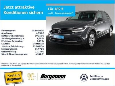 Gebraucht VW Tiguan Active 150 PS (110 kW) 2021 Grau / delfingrau SUV