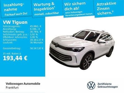 Oryxweiß perlmutteffekt Gebraucht 2025 VW Tiguan Elegance SUV | 45.980 € (Guter Preis)