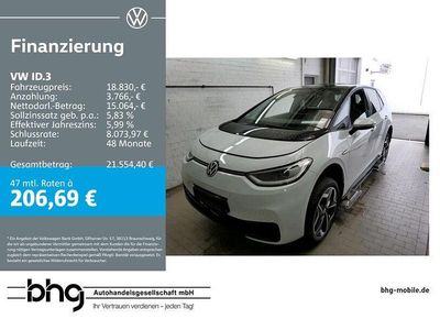 Gebraucht VW ID.3 Pure 110 kW (150 PS) 2021 Weiß Kleinwagen