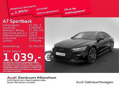 Gebraucht Audi A7 Sportback Ambiente 265 PS (194 kW) 2022 Mythosschwarz metallic Kleinwagen