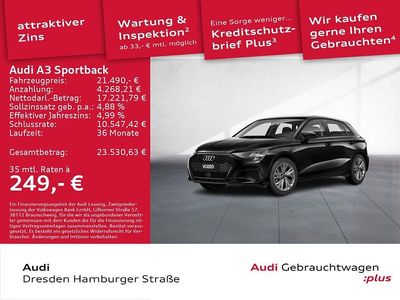 Gebraucht Audi A3 Ambiente 150 PS (110 kW) 2021 Mythosschwarz metallic Limousine