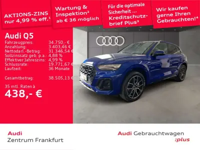 Używany Audi Q5 S-Line 367 KM (269 kW) 2022 Niebieski SUV