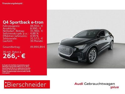 Schwarz Gebraucht 2025 Audi Q4 Sportback e-tron S-Line SUV | 44.950 € (Teuer)
