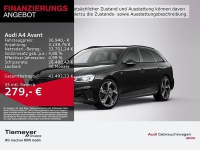 Schwarz Gebraucht 2023 Audi A4 S-Line Kombi | 36.940 € (Fairer Preis)