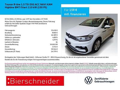 Weiß Gebraucht 2024 VW Touran Highline Van / Kleinbus | 35.450 € (Fairer Preis)