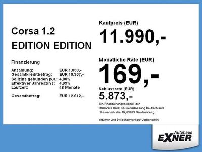 Gebraucht Opel Corsa Edition 75 PS (55 kW) 2023 Diamant schwarz Kleinwagen