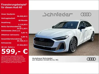 Gebraucht Audi A5 Ambiente 204 PS (150 kW) 2025 Gletscherweiß metallic Coupé