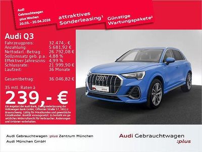 Gebraucht Audi Q3 S-Line 150 PS (110 kW) 2023 Turboblau SUV