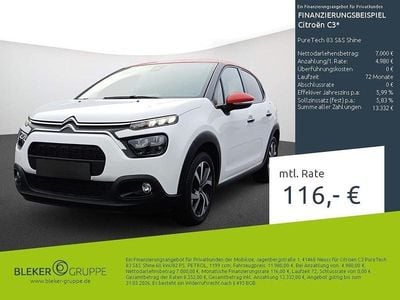 Gebraucht Citroën C3 Shine 82 PS (60 kW) 2022 Weiß Kleinwagen