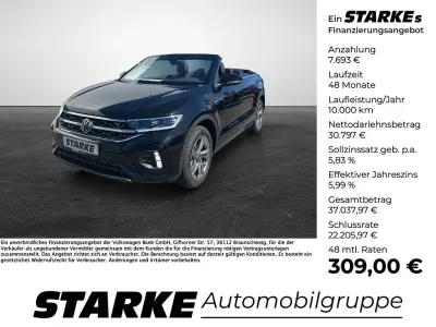 Neu VW T-Roc Cabriolet R-line 150 PS (110 kW) 2025 Schwarz (deep black perleffekt schwarz) Cabrio