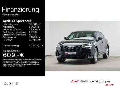 Gebraucht Audi Q3 Sportback S-Line 190 PS (139 kW) 2023 Mythosschwarz metallic SUV