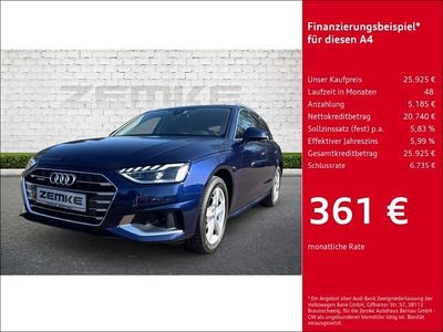Usata Audi A4 Advanced 190 CV (139 kW) 2020 Blu Station wagon