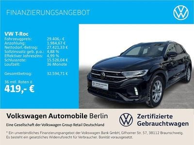 Second-hand VW T-Roc R-line 150 CP (110 kW) 2023 Negru SUV