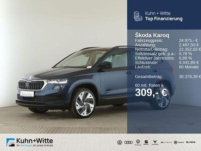 Lavablau metallic Gebraucht 2022 Skoda Karoq Style SUV | 24.975 € (Fairer Preis)