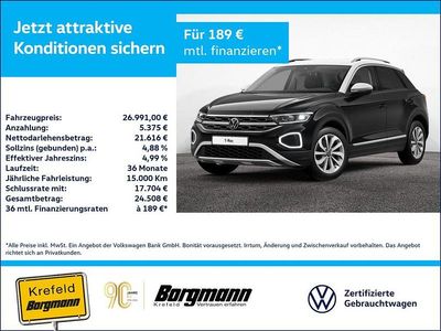 Gebraucht VW T-Roc Style 150 PS (110 kW) 2024 Deep black perleffekt (metallic) SUV