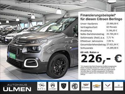 gebraucht Citroën Berlingo Feel Pack 1.2 PureTech 130 EU6d AUTOMATIK Klimaautomatik-2-Zonen Spurhalteassistent