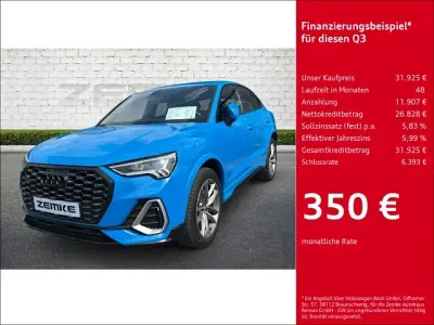 Używany Audi Q3 Sportback S-Line 230 KM (169 kW) 2019 Niebieski SUV