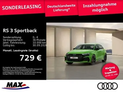 Neu Audi RS3 Sport 400 PS (294 kW) 2026 Grün Limousine