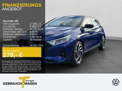Gebraucht Hyundai i20 Intro Edition 101 PS (74 kW) 2021 Blau Kleinwagen
