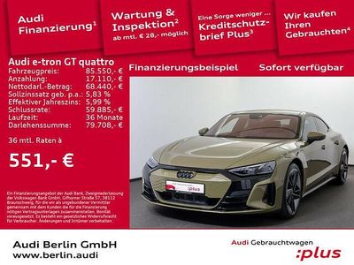 Grün Gebraucht 2022 Audi e-tron GT quattro Ambiente Limousine | 85.550 €