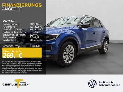 Gebraucht VW T-Roc Sport 150 PS (110 kW) 2021 Blau SUV