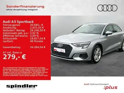 Gebraucht Audi A3 Sportback e-tron Basis 204 PS (150 kW) 2024 Florettsilber metallic Kleinwagen