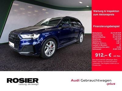 Gebraucht Audi Q7 S-Line 286 PS (210 kW) 2023 Navarrablau metallic SUV