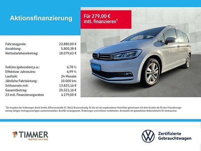 Gebraucht VW Touran Comfortline 150 PS (110 kW) 2022 Weiß Van / Kleinbus