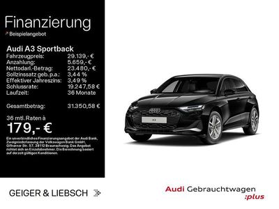 Usata Audi A3 Advanced 150 CV (110 kW) 2025 Nero Berlina