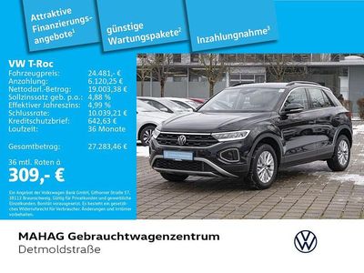 Gebraucht VW T-Roc Life 150 PS (110 kW) 2022 Schwarz SUV