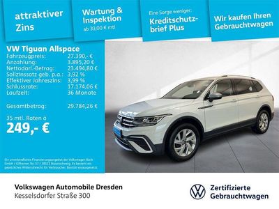Pure white Gebraucht 2023 VW Tiguan Allspace Life SUV | 27.390 € (Fairer Preis)