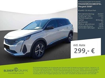 Gebraucht Peugeot 5008 Allure 131 PS (96 kW) 2023 Weiß Van / Kleinbus
