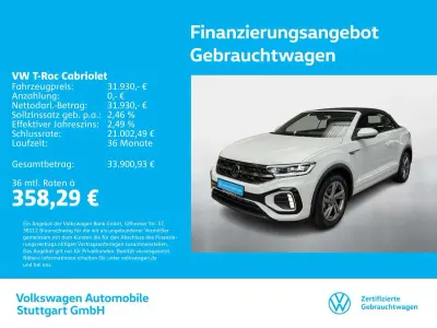 Gebraucht VW T-Roc Cabriolet R-line 150 PS (110 kW) 2025 Pure white/schwarz Cabrio