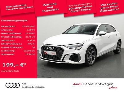 Ibisweiß Gebraucht 2023 Audi A3 Sportback e-tron S-Line Kleinwagen | 32.488 € (Teuer)