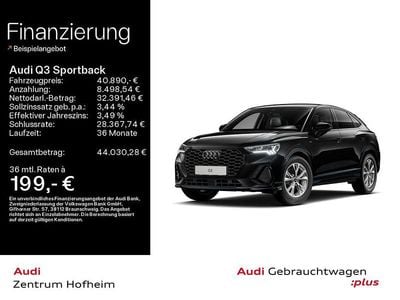 Schwarz Gebraucht 2025 Audi Q3 Sportback S-Line SUV | 40.890 € (Superpreis)