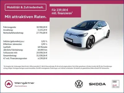 Gebraucht VW ID.3 Pro 150 kW (204 PS) 2023 Weiß Kleinwagen